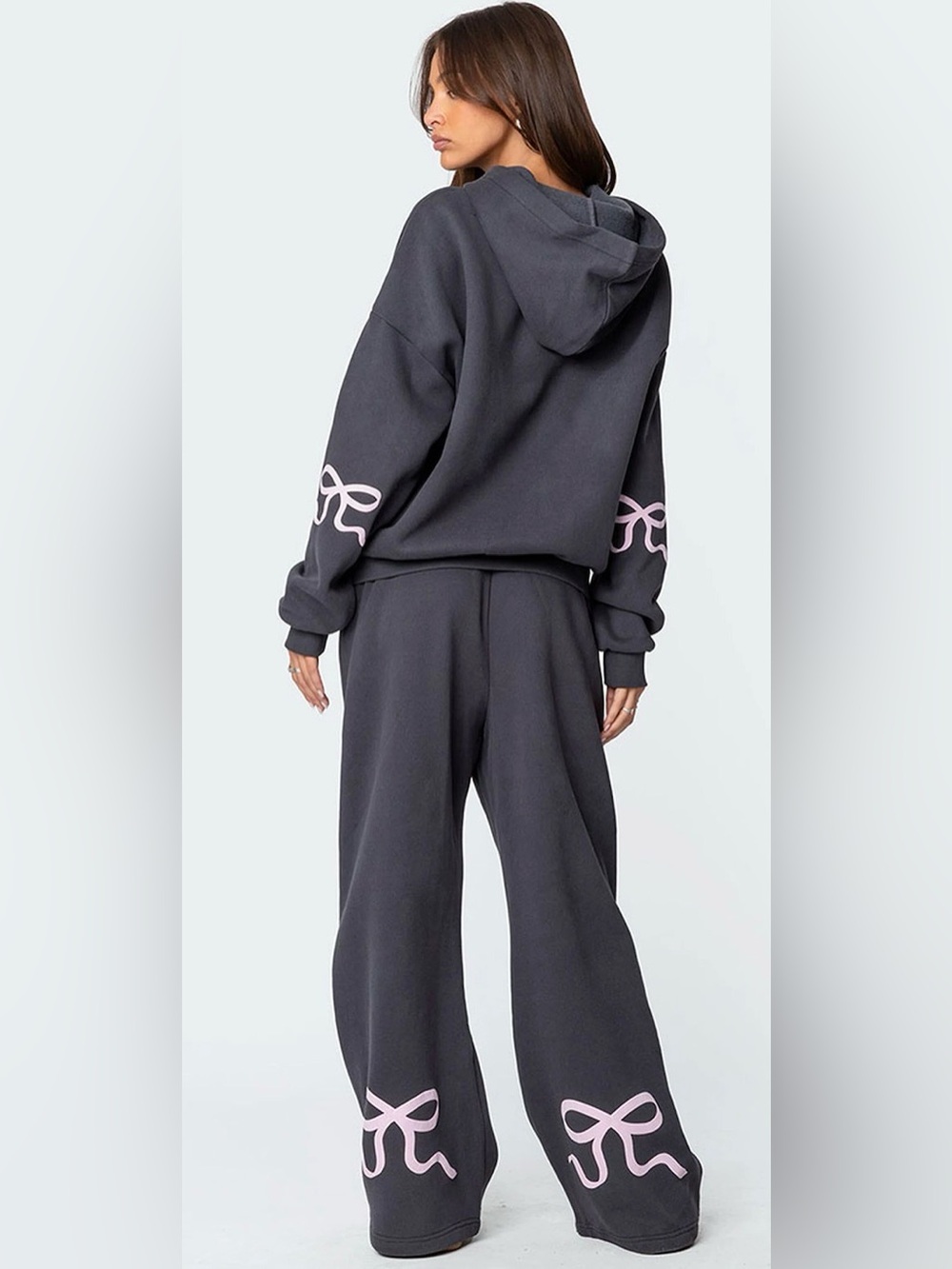 Edikted Bonney Bow Detail Sweatpants and Hoodie (full set)